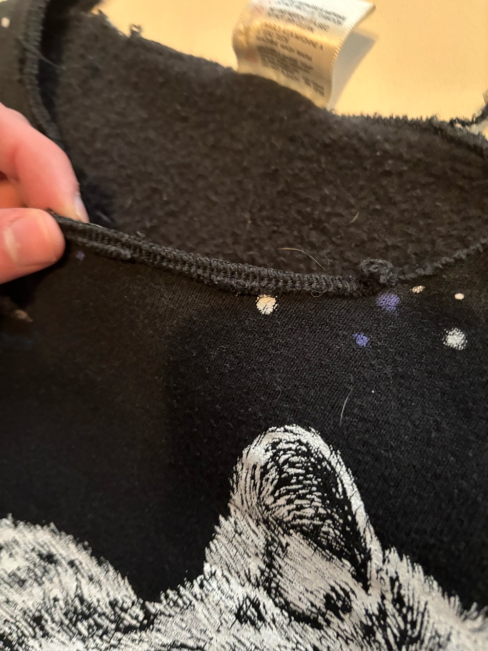 Vintage Lago 93 Jeff deweerd lighting wolf nature design crewneck (repaired neck - Picture 10 of 10